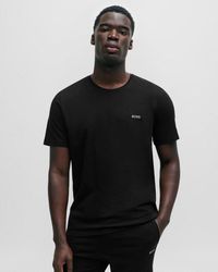 BOSS - Mix & Match Stretch-Cotton Regular Fit T-Shirt With Logo Detail Nos Size: M - Lyst