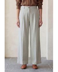 My Fashion - Comfort Pleated Straight Leg Trousers - Lyst