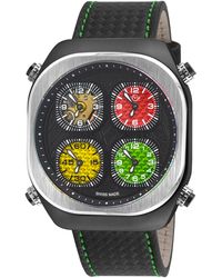 Gv2 - Quattro Zone, Ipbk Case, Dial, 4 Time Sub W/ Stitching Handmade Italian Leather Strap - Lyst