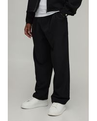 BoohooMAN - Double Pleat Relaxed Fit Co-Ord Tailored Trousers - Lyst