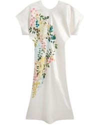 Ted Baker - Myzan Slouch Sleeve Waisted Column Ivory Dress - Lyst