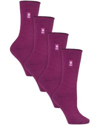 Heat Holders - 4 Pairs Ladies Ultra Lite Extra Thin 1.0 Tog Casual Thermal Socks - Lyst