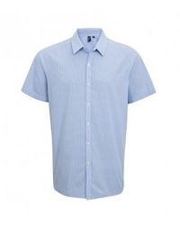 PREMIER - Gingham Short Sleeve Shirt (Light/ - Lyst