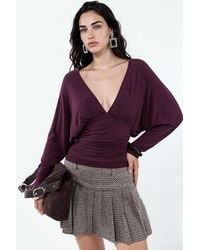 Busem - Loose-Fit V-Neck Knitted Blouse - Lyst