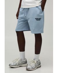 BoohooMAN - Regular Fit High Build Printed Jersey Short - Lyst