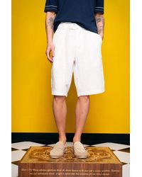 Giesto - Linen Blend High-Waist Chino Shorts - Lyst