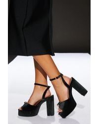Faith - Runway 1.8.1.8 Velvet Platform Heeled Sandals - Lyst
