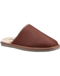 Hush Puppies - Coady Leather Slippers - Lyst