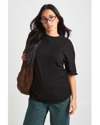 Boohoo - Maternity Ruched Side Oversized T-Shirt - Lyst