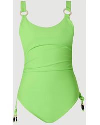 Karen Millen - Low Back Swimsuit With Bead Detailing - Lyst