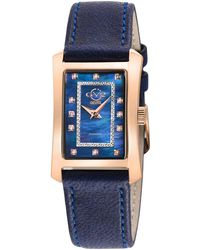 Gv2 - Luino Diamond Mop Dial, Swiss Quartz Genuine Italian Leather Watch Stainless Steel - Lyst