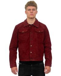 Infinity Leather - Goat Suede Trucker Jacket-Taraz - Lyst