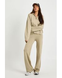 Boohoo - Tall Collared Button Down Oversized Knitted Jumper And Straight Leg Trouser Co-Ord - Lyst