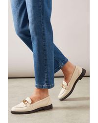 Wallis - Lineka Faux Leather Metal Snaffle Smart Loafers - Lyst