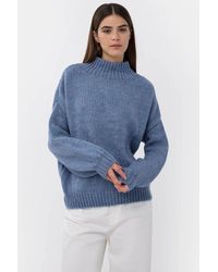 Hiccup - Oversized High-Neck Knitted Sweater - Lyst