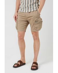 Brave Soul - Cotton Twill Chino Cargo Shorts - Lyst
