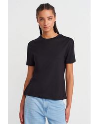 Dilvin - Cotton Modal Crew Neck T-Shirt - Lyst