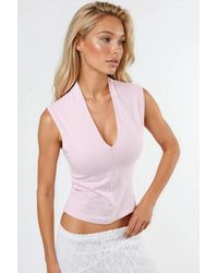 Busem - V-Neck Sleeveless Drape Blouse - Lyst