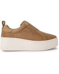 Carvela Kurt Geiger - Suede Connected Laceless Sneakers - Lyst