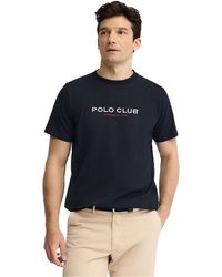 POLO CLUB - Short Sleeve Crew Neck T-Shirt - Lyst