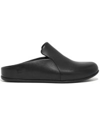 Fitflop - Womenss Fit Flop Chrissie Ii Haus Leather Slippers - Lyst