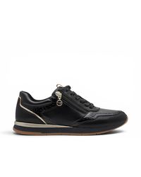 Tamaris - Faux Leather Fashion Lace Up Sneakers - Lyst