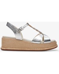 Clarks - Kimmei Twist Leather Sandals - Lyst