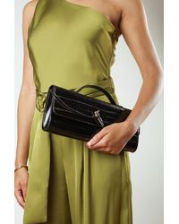 Where's That From - Wheres Petal Envelope Style Eel Print Clutch Bag - Lyst