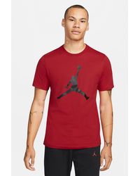 Nike - M J Jumpman Ss Crew T Shirt In Rood - Lyst