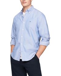 Tommy Hilfiger - Shirts Slim Fit Oxford Long Sleeve Casual Cotton Formal Top - Lyst
