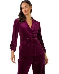 D.u.s.k - Double Breasted Velvet Blazer - Lyst