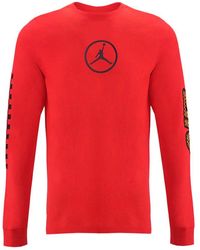 Nike - Air Jordan Crew Neck Long Sleeve Top Cv3000 673 Cotton - Lyst