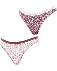 Janira - Pack Of 2 Coquettes Cotton Thongs 1030787 For - Lyst