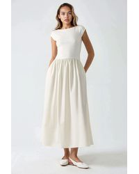 Hiccup - Contrast Midi Dress - Lyst