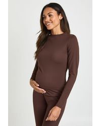 Boohoo - Maternity Supersoft Sculpt Long Sleeve Top - Lyst
