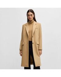 BOSS - Damesjas Catara Slim-fit In Beige - Lyst