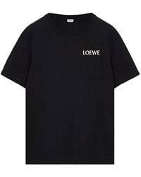 Loewe - Embroidered Logo T-Shirt - Lyst