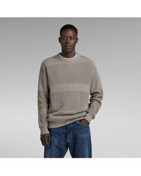 G-Star RAW - G-Star Raw Hori Structure Knitted Sweater - Lyst