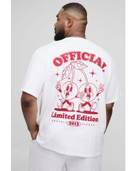 BoohooMAN - Plus Oversized Cherry Graphic T-Shirt - Lyst