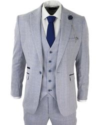 Infinity Leather - 3 Piece Tweed Suit Light Check Peaky Blinders 1920 Gatsby Wedding - Lyst