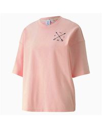 PUMA - X Selena Gomez Shortsleeve Crew Neck Oversized T-Shirt 597015 02 Cotton - Lyst