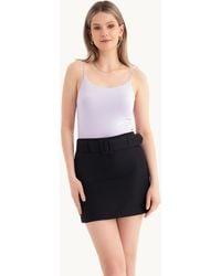 Hiccup - High Waist Mini Skirt With A Belt Detail - Lyst