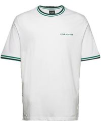 Lyle & Scott - Embroidered Tipped T-Shirt - Lyst