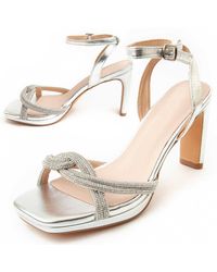 Montevita - Heel Sandal Sandale3 In Zilver - Lyst