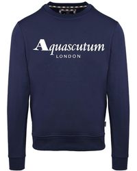 Aquascutum - Lacoste Lettering Crew Neck Long Sleeve Sweatshirt - Lyst