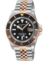 Haurex Italy - Eterno Bezel Dial Two Toned Stainless Steel Bracelet Watch - Lyst