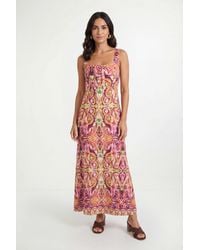 Wallis - Summer Tropical Print Maxi Dress - Lyst