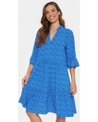 Saint Tropez - Jurk Casual Fit Blue - Lyst