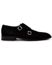 BOSS - Derrek Monk Capped Toe Block Heel Oxfords - Lyst