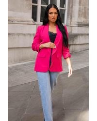 Femme Luxe - Long Sleeve Pocket Blazer - Lyst